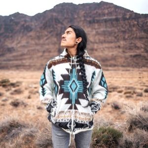 Men’s Alpaca Jacket/coat Native American inspired Size Large